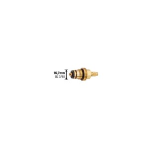 Messing Oberteil 16,7 mm (G 3/8) für Ersatzgriffe zur Regulierung der Wassermenge.