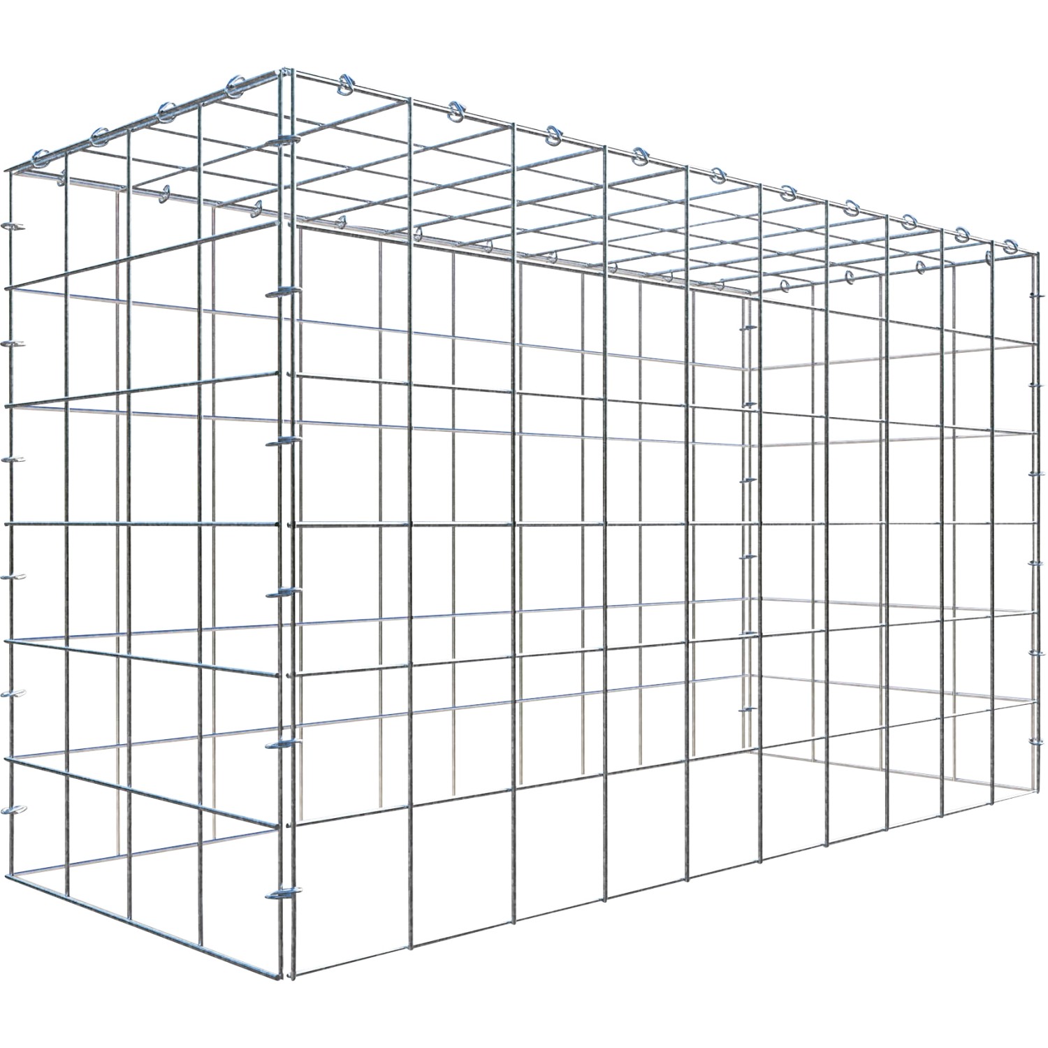 Thumbnail - Gabiona C-Ring-Gabione-Anbaukorb Typ 3 60 x 100 x 40 cm Maschenw 10 x 10 cm