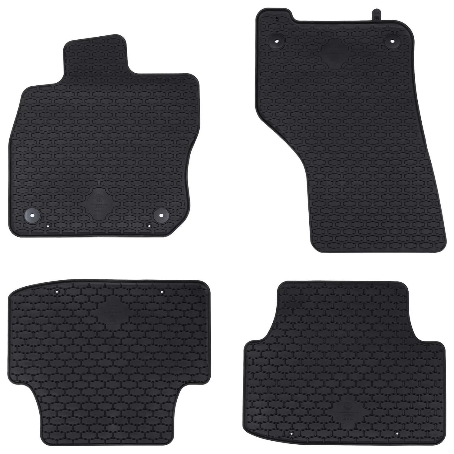 vidaXL Autofußmatte 4-Tlg Schwarz Gummi 42029136