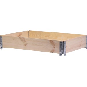 Faltbares Pflanzbeet aus Kiefernholz, 120x80x20cm, natur, mit Stahlscharnieren.