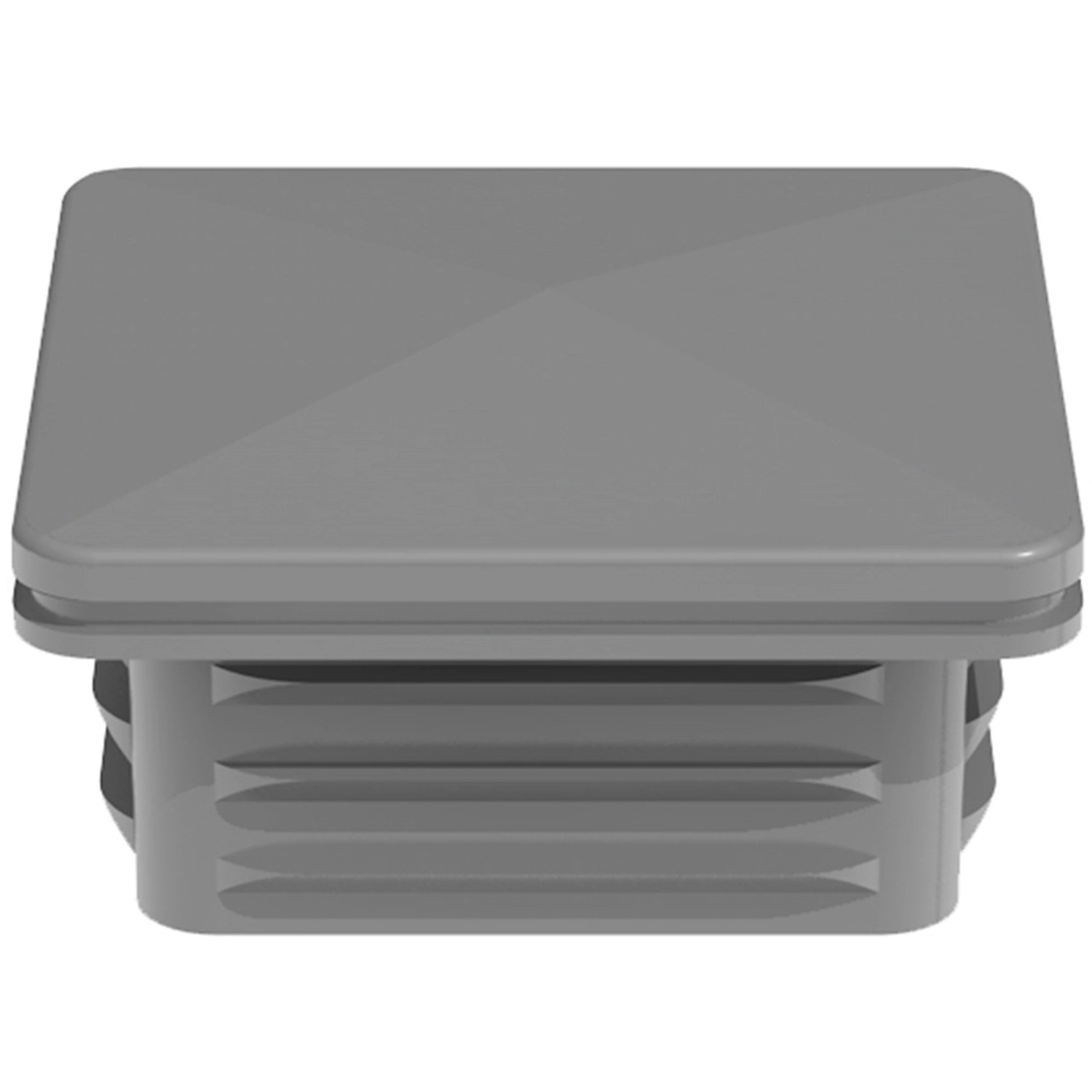 GroJa Pfostenkappe 6,0 cm x 6,0 cm x 3,1 cm Silbergrau