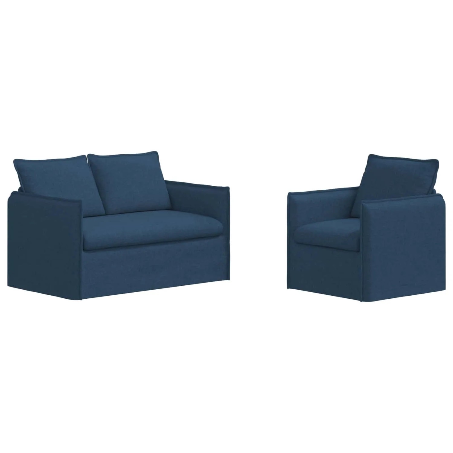 vidaXL Sofa 2-Tlg Blau 196 x 82 x 85 cm Stoff 3407529