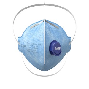 Dräger Staubmaske X-plore 1720 V FFP2, blau, mit Ventil, 10 Stück. Atemschutz für Heimwerker & Profis.