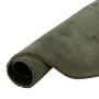 Gerollter, runder, tannengrüner Fellteppich Pergamon Luxus Super Soft, 160cm. Kurzflorteppich.