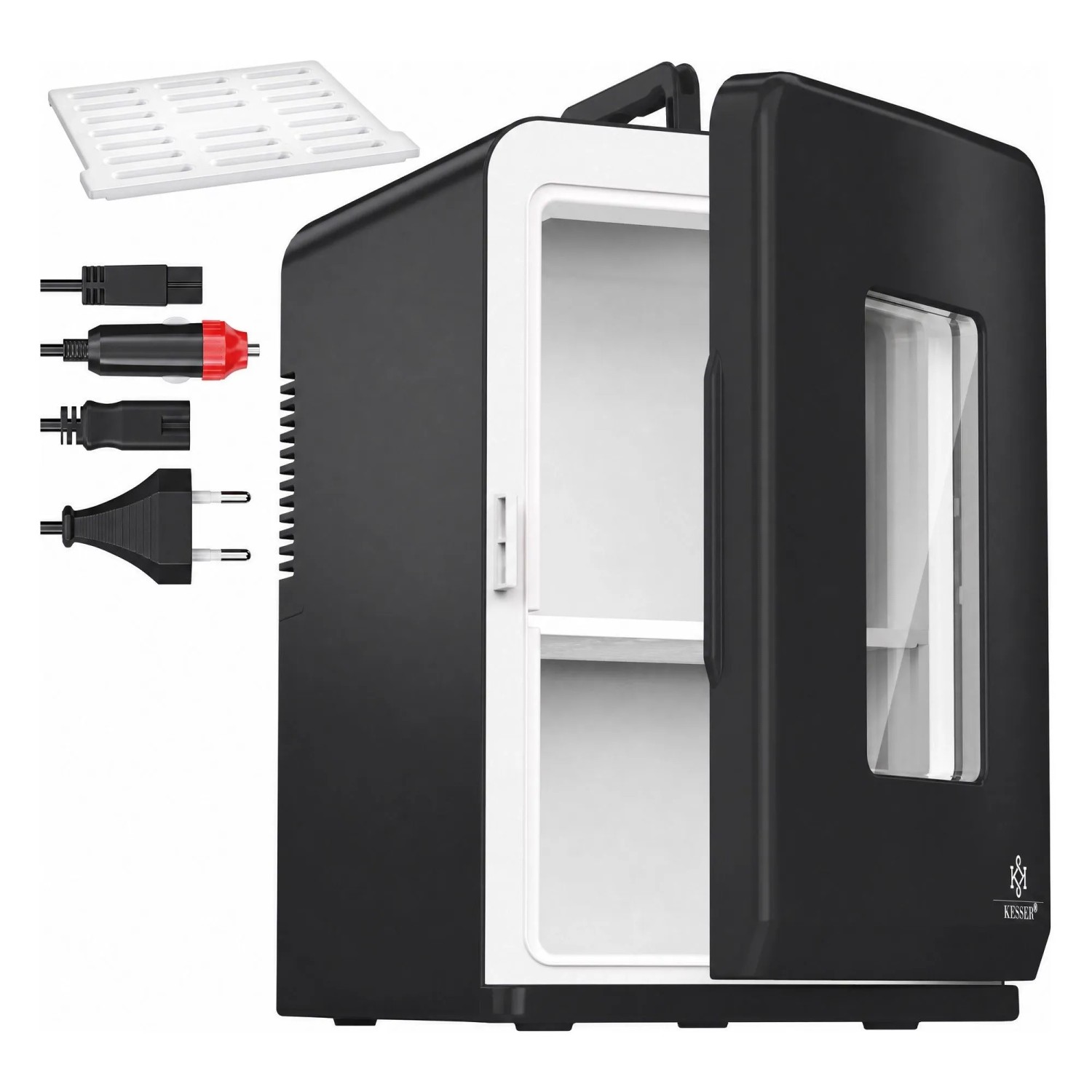 KESSER 2 In 1 Mini-Kühlbox mit Kühl- und Heizfunktion 15, Schwarz