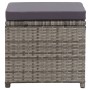 vidaXL Gartenhocker 2 Stk mit Sitzkissen Poly Rattan Anthrazit 46419_5