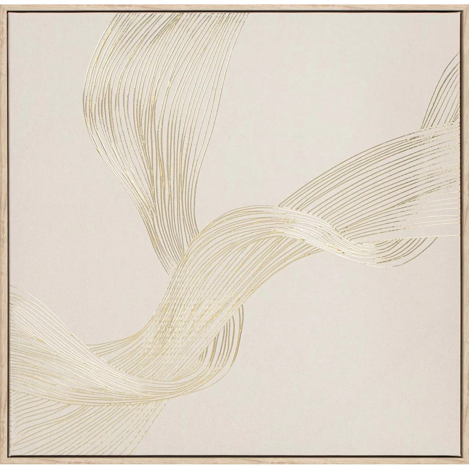 Art Universe Leinwandbild Golden Swirl 60 x 60 cm