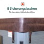 Graue Canadian Spa Isolierabdeckung für Whirlpool, Detailaufnahme der Sicherungslaschen.