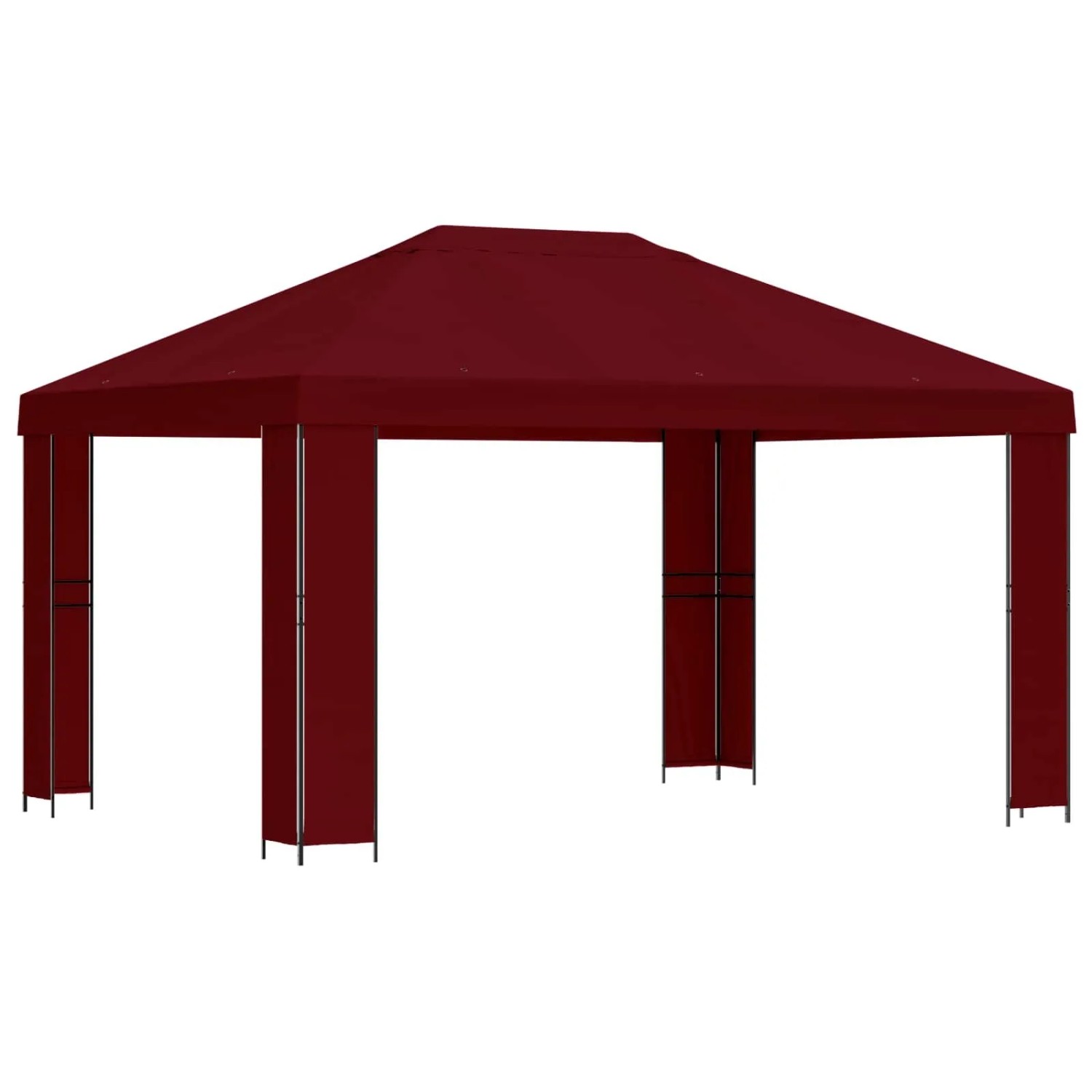vidaXL Pavillon 4 x 3 m Bordeauxrot Polyester und Stahl 190 900383