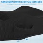 Schwarzes, orthopädisches Sitzkissen von HOMCOM aus Polyester mit abnehmbarem Bezug.