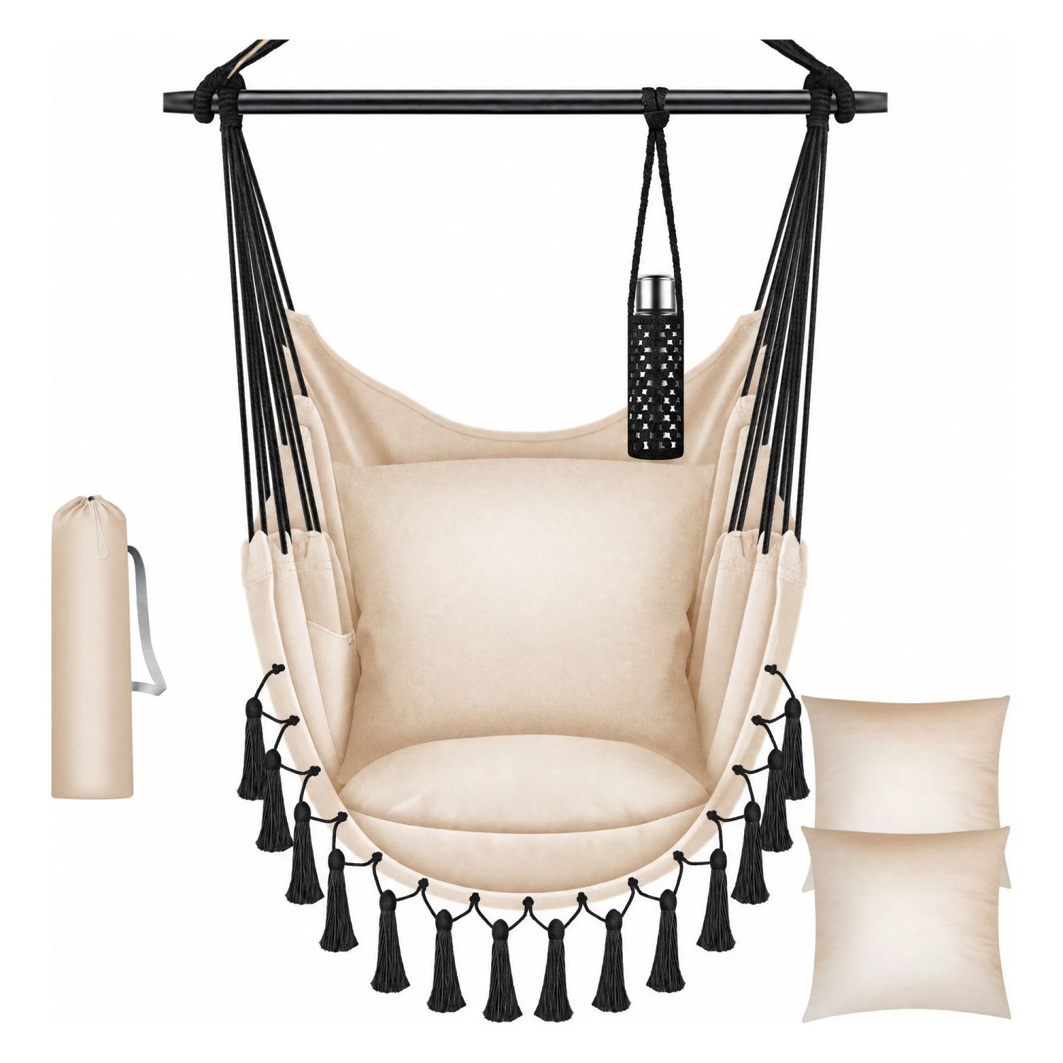 KESSER Hängesessel Safari Größe XXL inkl. 2 Kissen Farbe Beige