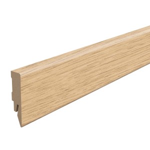 Egger Sockelleiste L623, Dekor Berdal Eiche hellbraun, MDF-Kern, Clipfräsung.