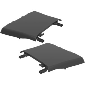 Weber Seitentisch-Set für Q1000N-Serie Gasgrills. Zwei wetterfeste, dunkelgraue Ablagetische zur Arbeitsflächenerweiterung.