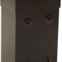 Schwarzer PROREGAL Abfallbehälter mit Pushdeckel, 50 Liter, aus Aluminium.
