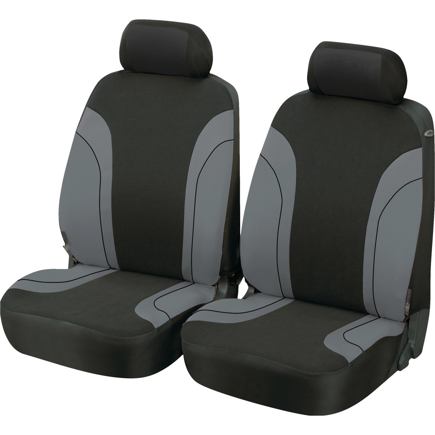 OBI Frontsitzbezug Paris 2er Set Schwarz-Grau