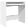 Weißer vidaXL Bürotisch aus Holzwerkstoff mit Tastaturauszug und Ablagefach. Moderner Schreibtisch für Heimbüro.