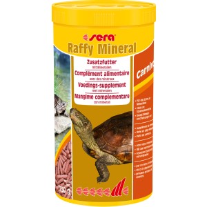 Sera Raffy Mineral Zusatzfutter für Reptilien, 1000ml Dose mit Futtersticks und Wasserschildkröte.