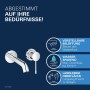 Grohe Essence 2-Loch-Waschbeckenarmatur in Chrom, elegante Badarmatur für die Wandmontage.