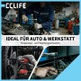 Mechaniker nutzt CCLIFE Schlagschrauber Nüsse Set 64-tlg. für Autoreparatur & Radwechsel in Werkstatt.