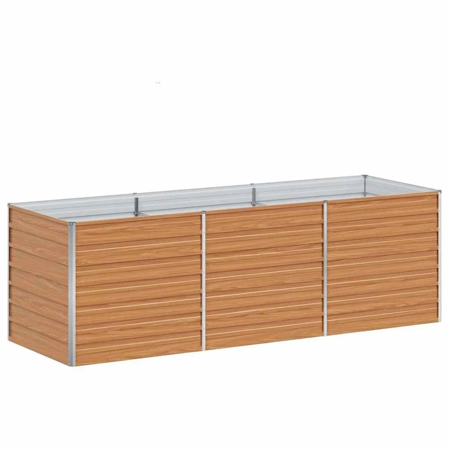 vidaXL Hochbeet Hellbraun 240 x 80 x 77 cm Verzinkter Stahl 42017336