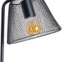 Näve Tischleuchte Korie, 50 cm, schwarzes Metallgitter im Industrial Style.