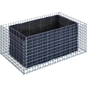Gabiona Gabionen-Hochbeet, eckig, 50x130x80 cm, Maschenweite 5x5 cm. Ideal für Garten & Terrasse.