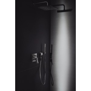 Ideal Standard Idealrain Atelier Kopfbrauseanschluss in Magnetic Grey, Wandmontage.