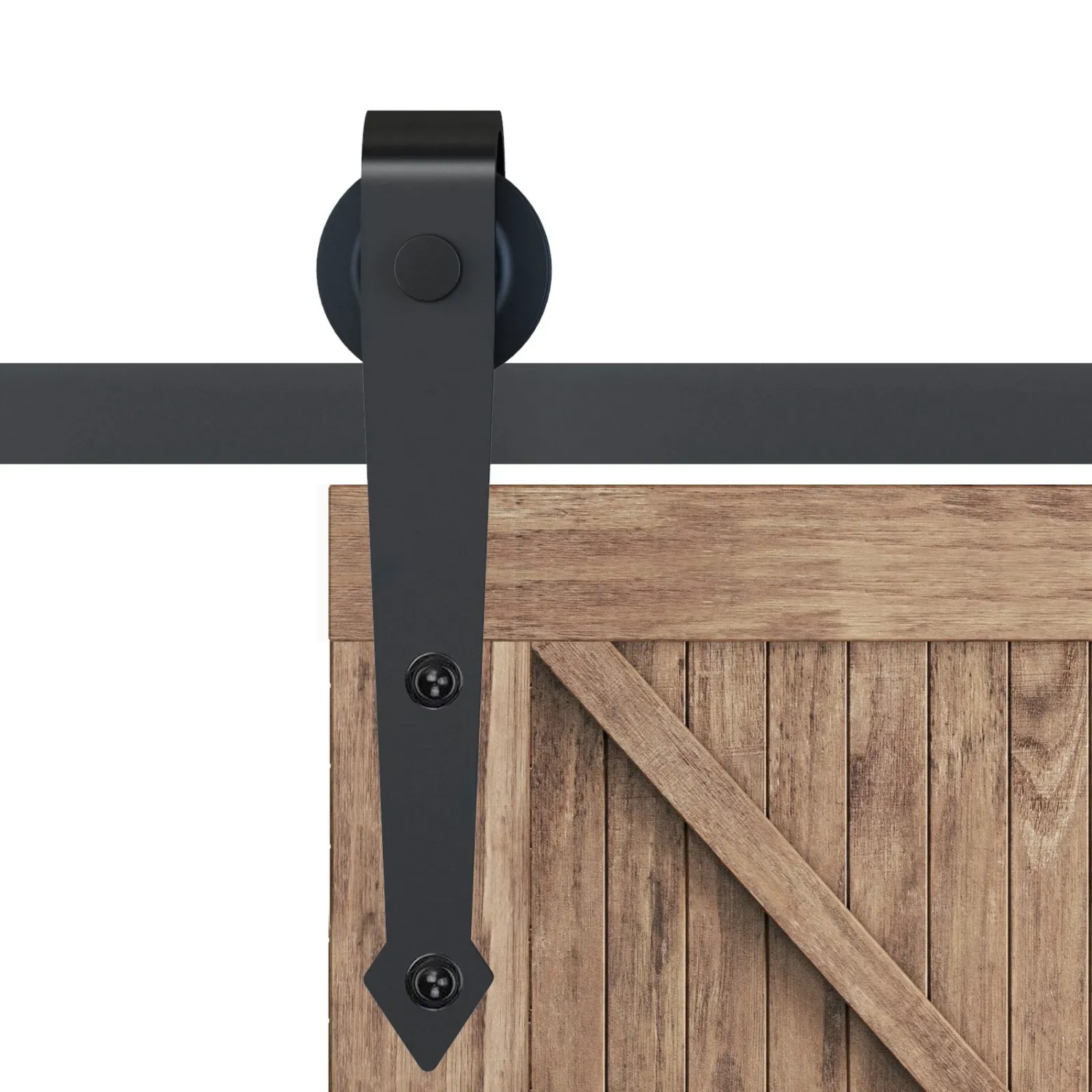 HOMCOM Schiebetür-Beschlagsatz aus Kohlenstoffstahl, braun, für Holztüren. Zubehör für Türen.