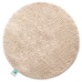 Runde, beige KARAT Badematte SKY, flauschiger Badteppich mit 95 cm Durchmesser.