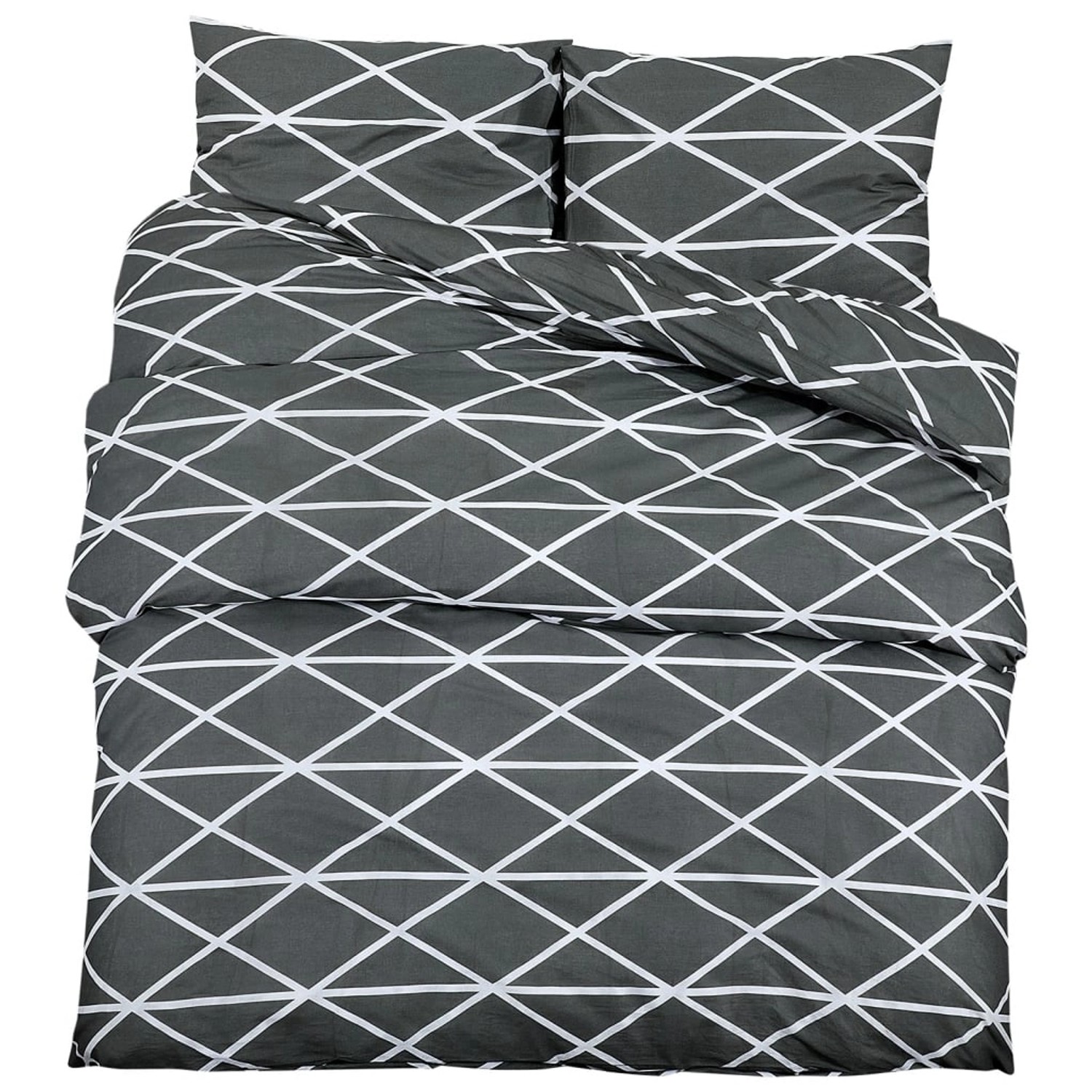 vidaXL Bettwäsche-Set Grau 240x220 cm Baumwolle 136048 günstig online kaufen