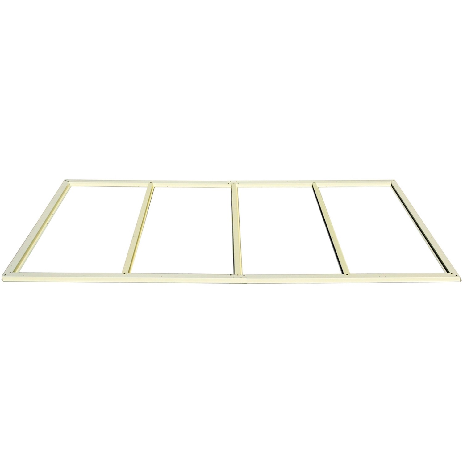 Rahmen des Duramax Kunststoff-Gerätehaus SideMate 3,6 m² Gartenhauses.