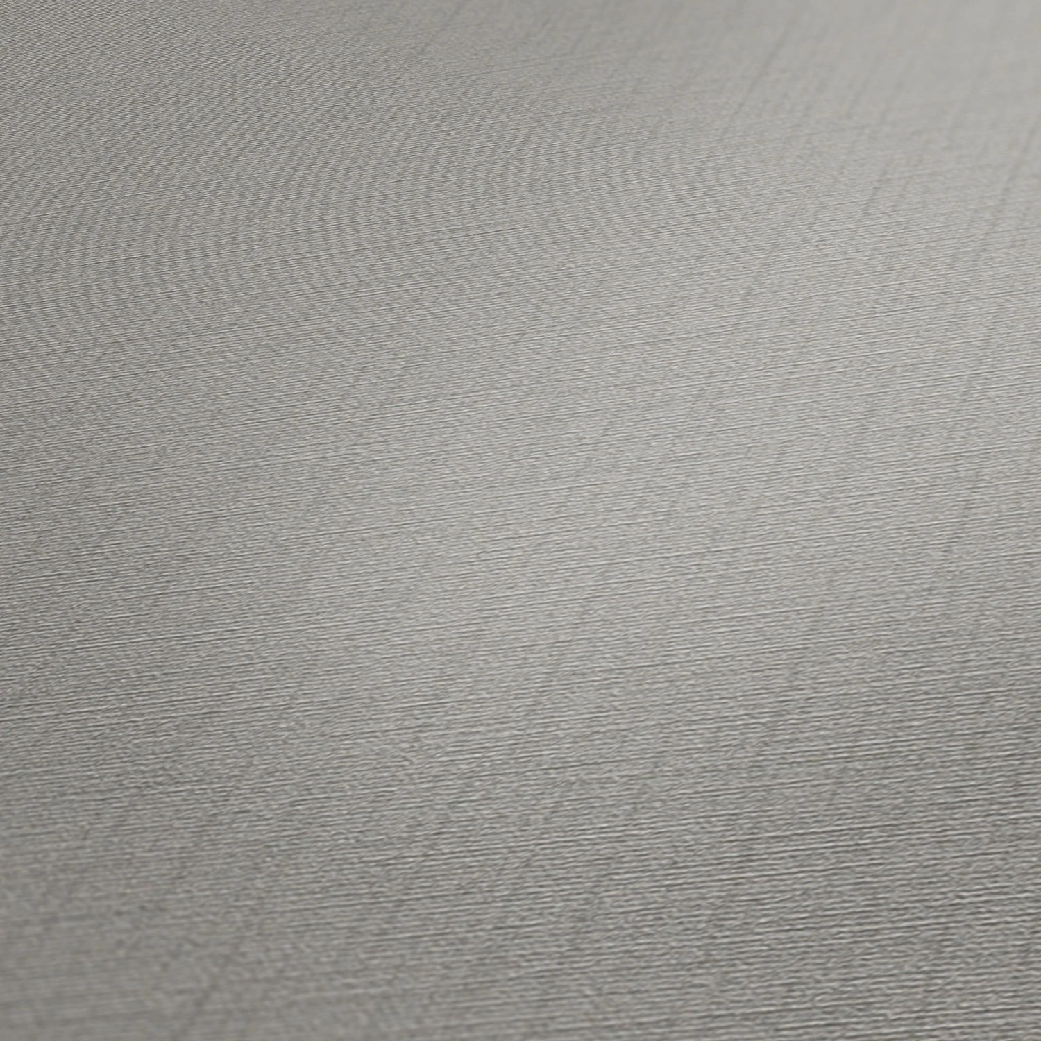 Graue Vliestapete in Textiloptik, matte Oberfläche, geeignet für viele Räume.