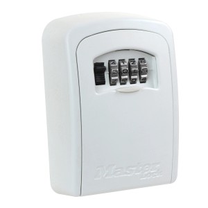 Master Lock Schlüsseltresor 5401EURDCRM zur Wandmontage, creme, mit 4-stelliger Zahlenkombination.