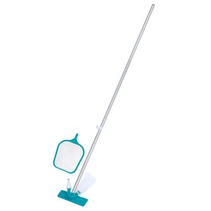 Bestway Poolpflege Set: Venturi Sauger, Kescher und Stiel für Pools bis 396 cm. Pool Reiniger.