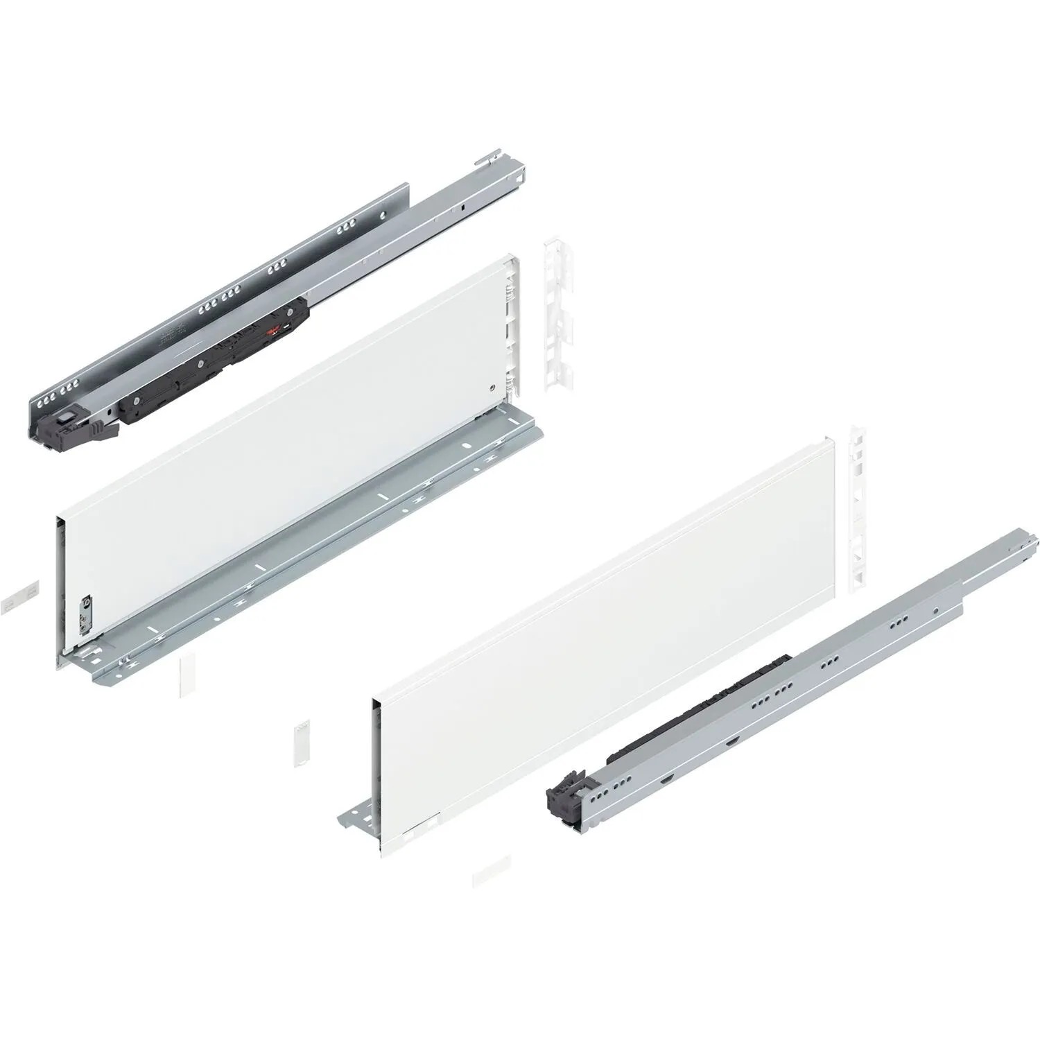 Blum Legrabox Pure Set Höhe C Tip-On Vollauszug 600 mm 70 kg Seidenweiß 1 Paar