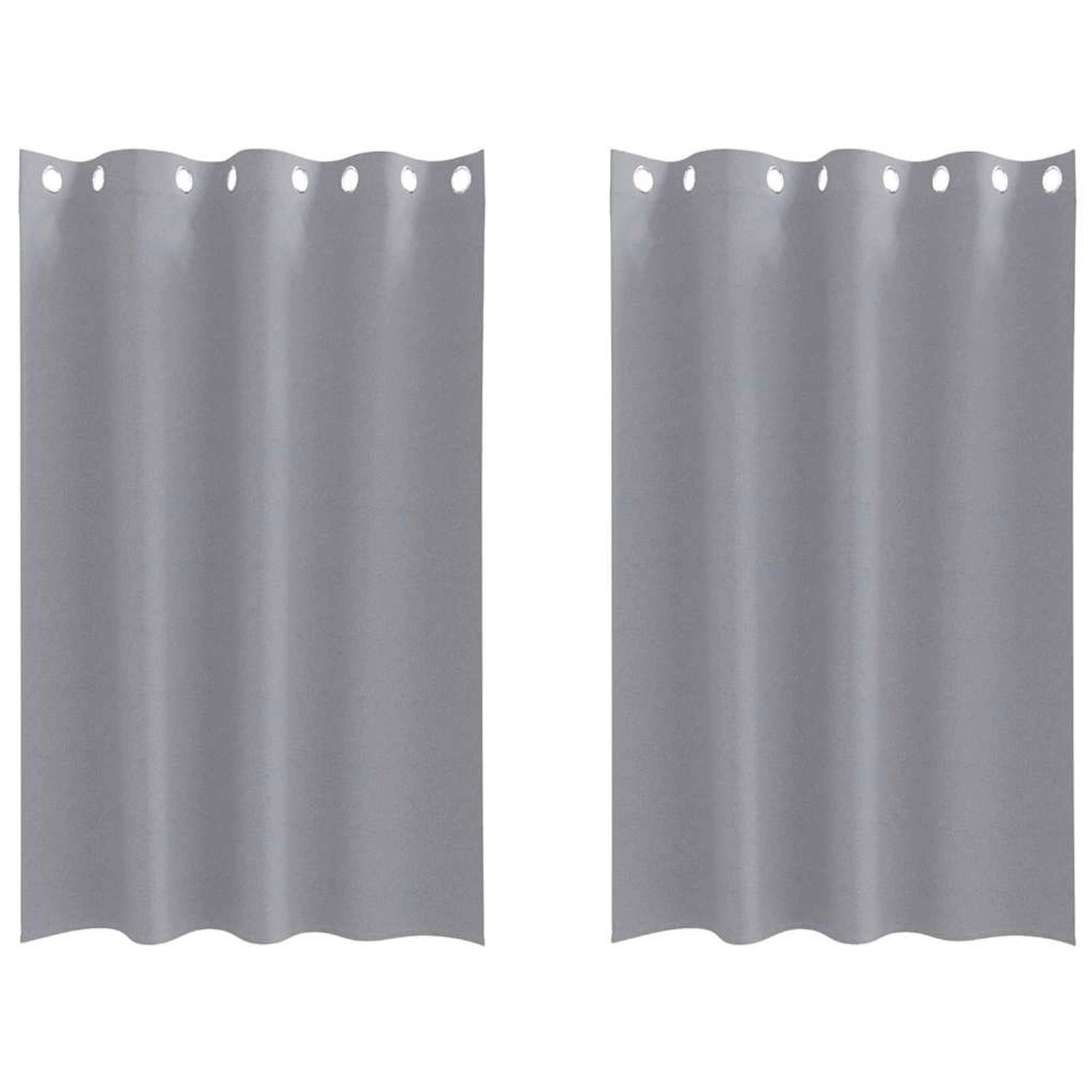 vidaXL Verdunkelungs-Vorhänge mit Ringen Hellgrau Polyester 4107344 günstig online kaufen