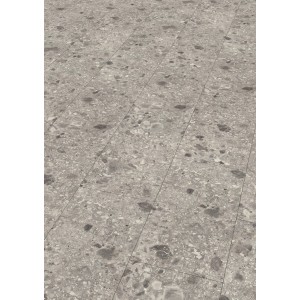 Egger Aqua Laminat ELF021 Triestino Terrazzo Grau, Kingsize-Dielen mit Terrazzo-Optik.