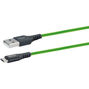Giftgrünes Micro USB Sync & Ladekabel, 1,2 m, für Handy-Zubehör.