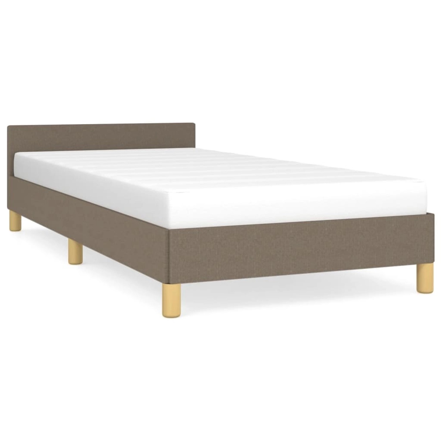 vidaXL Bettgestell mit Kopfteil Taupe 90x190 cm Stoff Modell 31376557 günstig online kaufen