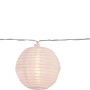 LED-Solar-Lichterkette Fombio mit weißen Lampions für Garten und Balkon.