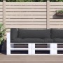 vidaXL Palettenkissen, 3-teilig, schwarz, Stoff, für Palettenmöbel im Garten.