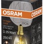 Osram LED-Lampe E14 Kerzenform, 3,4W, 250lm. Vintage Leuchtmittel mit warmweißem Licht im Karton.