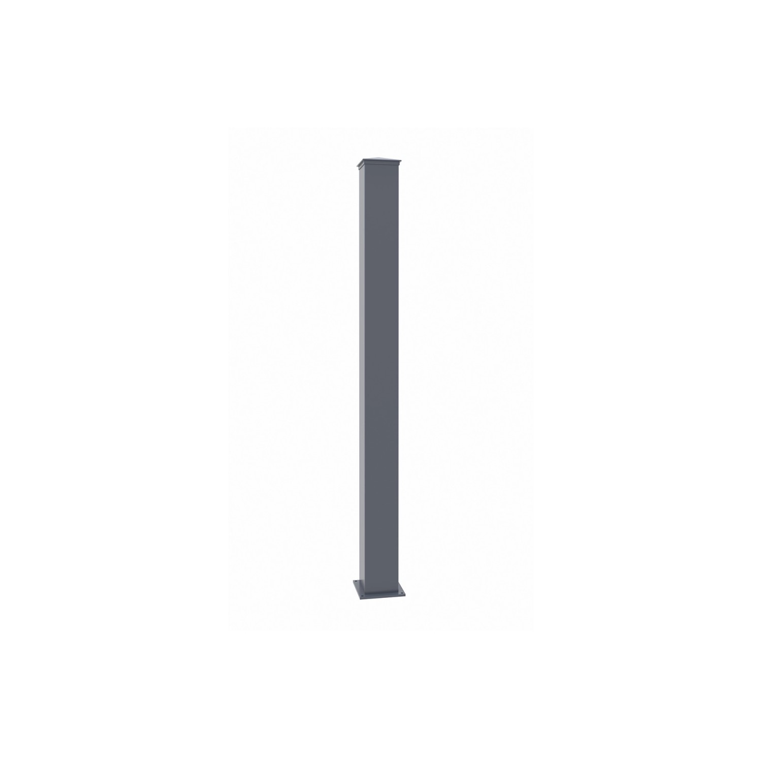 Grauer Aluminium Pfosten (H 190cm) für Casanoov Gartentür Veleta (H 160cm).