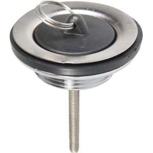 Universalventil aus Stahl, Ø 38,5 mm für Waschbecken, mit Stopfen und Ring.