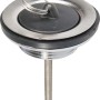 Universalventil aus Stahl, Ø 38,5 mm für Waschbecken, mit Stopfen und Ring.