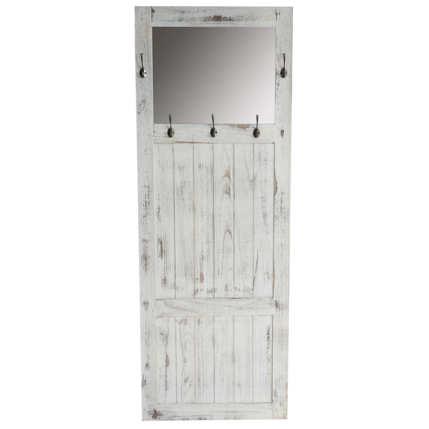 Mcw Wandgarderobe Mit Spiegel 180x65x7cm Shabby-Look Weiß