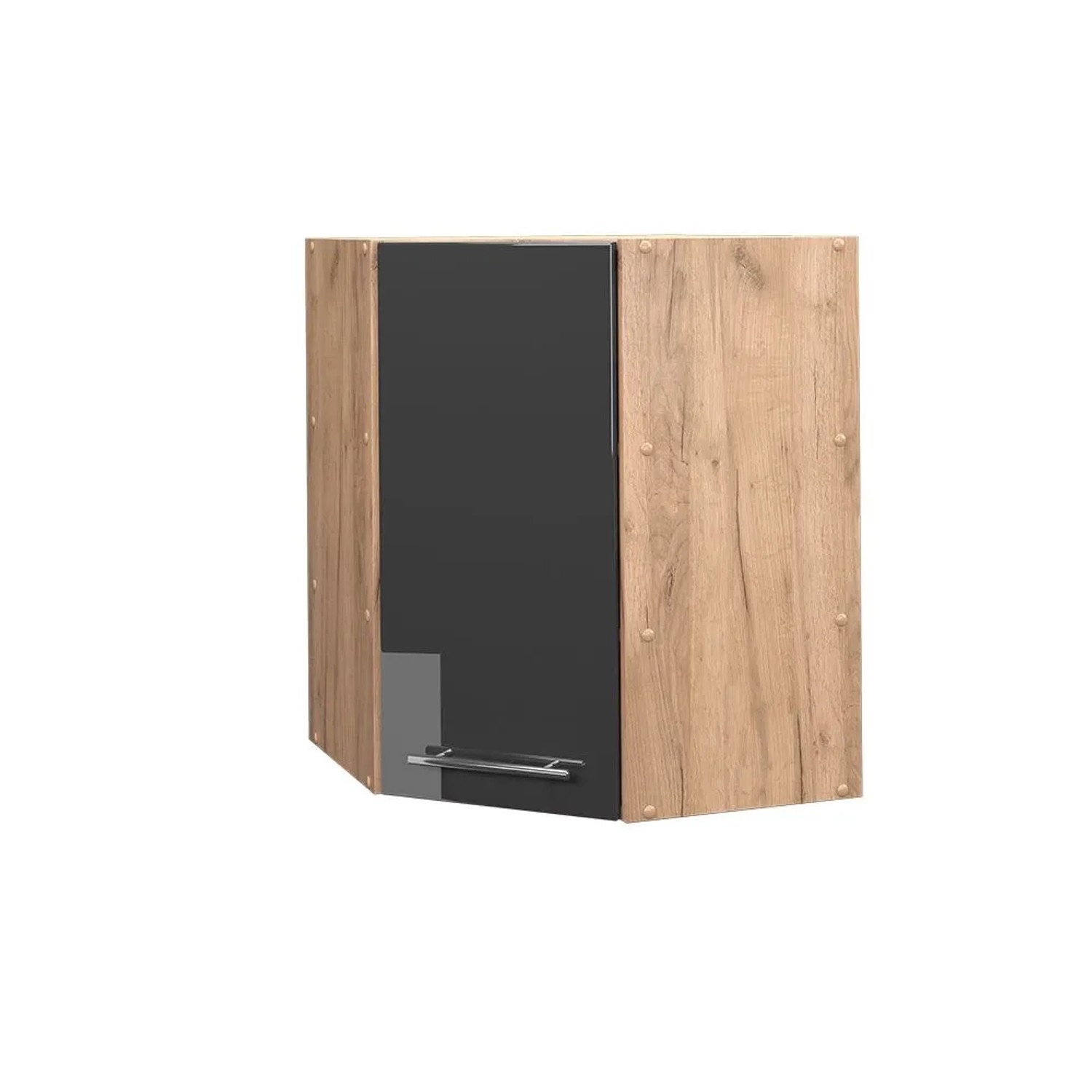 Vicco Eckhängeschrank Fame-Line Anthrazit Hochglanz Goldkraft Eiche 57 cm