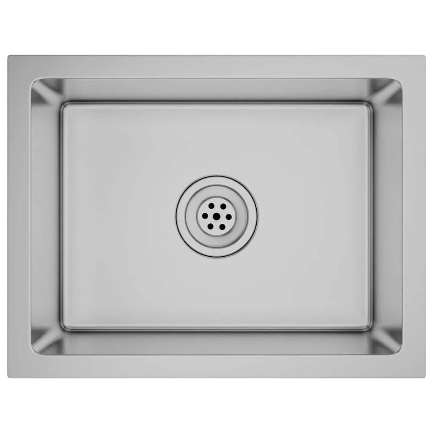 vidaXL Handgemachte Einbauspüle Edelstahl 51506