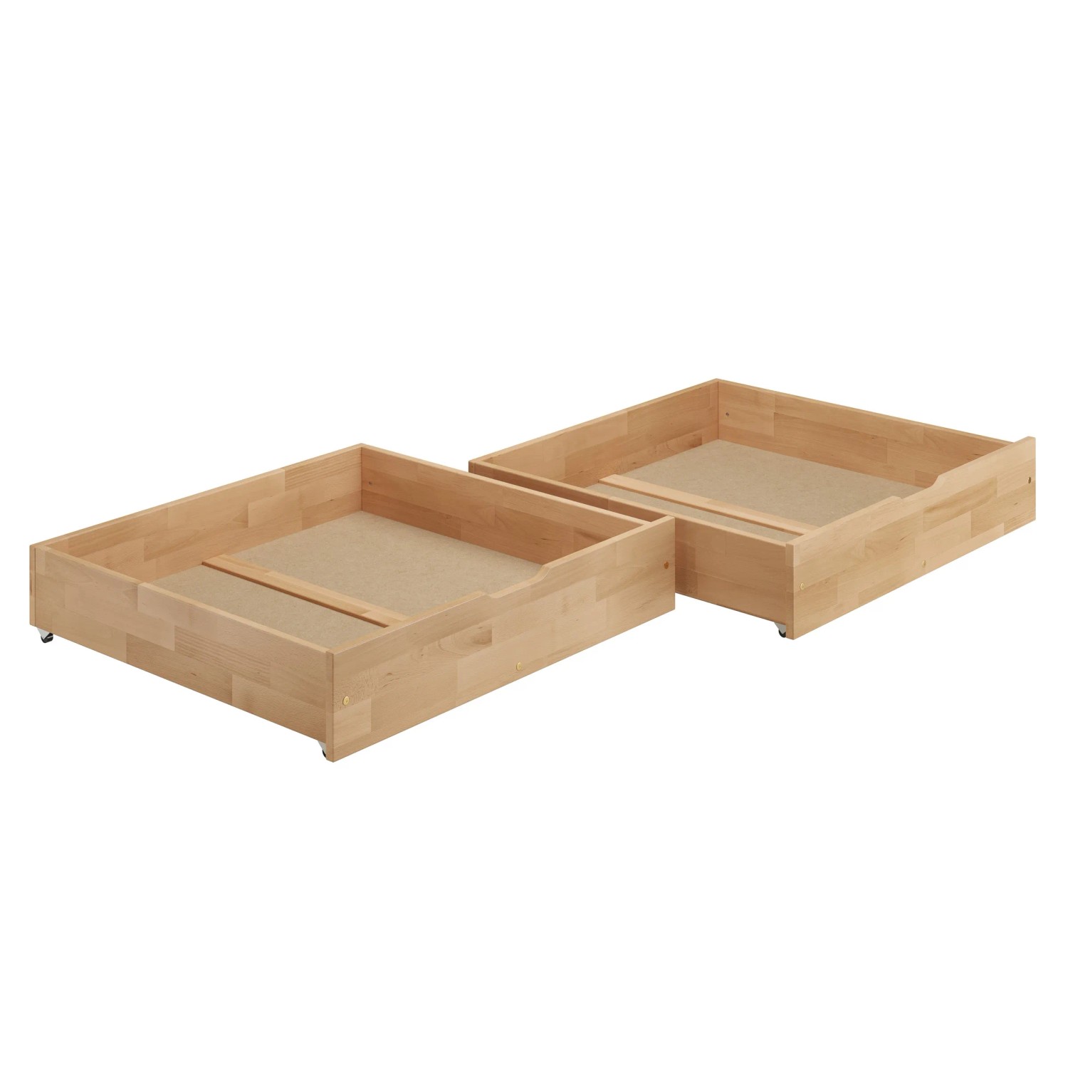 Erst-Holz Bettkasten Zweiteilig aus Buche 97 x 90 cm Modell BS37