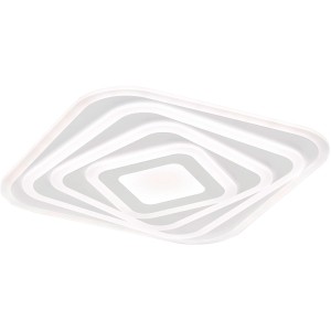 Weiße LED-Deckenleuchte Queen 50x50 cm von Fischer & Honsel, dimmbar mit RGB-Backlight.